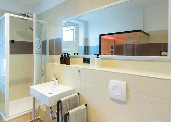 Flowapartment Hof, 24h Checkin, Ir-sauna, Parkplatz, Wlan250mbit شقة هوف